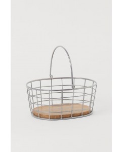 Small metal storage basket